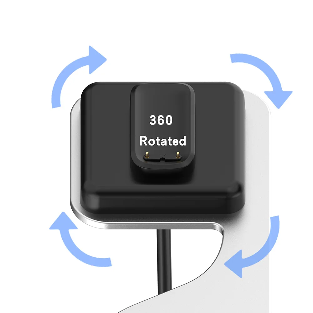 แท่นชาร์จสำหรับ Fitbit Charge 5เครื่องชาร์จขาตั้งชาร์จสถานีสำหรับ Fitbit Luxe 2021ฐาน Cradle 3.2ft USB สายไฟ