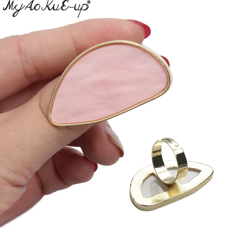 1 stücke Achat Harz Nail Art Palette Nagel Make-up Tablett Ring Nägel Lack Lagerung Veranstalter Palette Display steht Board Beauty Tools – Detail 3