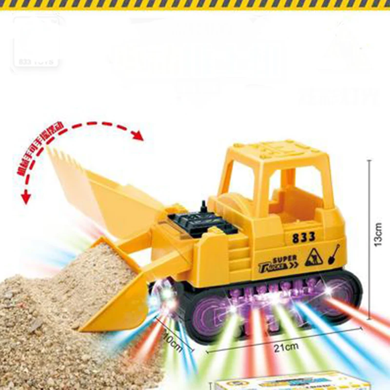 

Electric Truck LED Light Music Excavator Universal Wheel Car Toys Kids Model Construction Vehicle Educational Toy For Boys Gifts