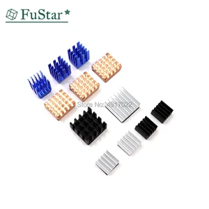 12 Buah / set Kit Pendingin Radiator Tembaga Aluminium Pendingin untuk Raspberry Pi 2 / 3 Whosale & dropship 9*9*12 14*14*6 8*8*4 13*12*5mm 10 radiator pendingin penjualan terbaik - №