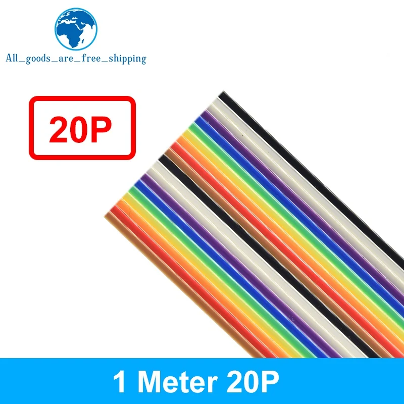 1/3 Meter 10P/12P/14P/16P/20P/26P/34P/40P/50P 1,27 mm Rastermaß Farbiges Flachbandkabel für DuPont-Draht für FC für Dupont-Stecker – Detail 6