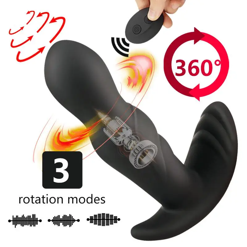 360 Degree Prostate Massager Rotating Anal Vibrator Male Masturbator Butt Plug Vibrators Sex Toys For Men Prostate Stimulator