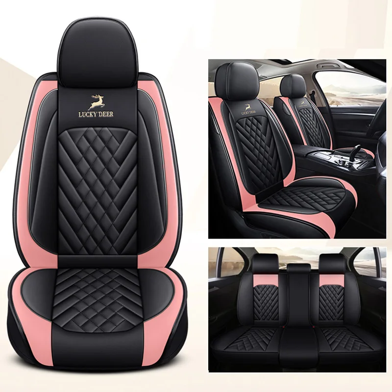 

Car Seat Cover Front/Rear Vehicle Cushion Not Moves Universal Pu Leather Black/Red Non-Slide For Audi Q3 Q5 M2 X45