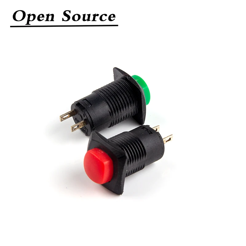 10 Pcs/lot DS-425 DS-426 Self-locking 2 Pin 250V 1.5A Push Button Switch Tactile Tact Switch Direct Patch Metal Interruptor M12