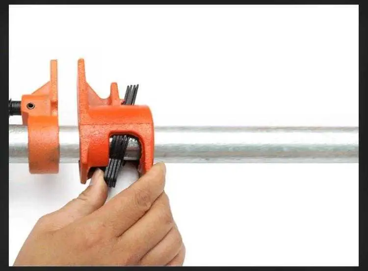 Imagem -02 - Conjunto Polegada Carpintaria Braçadeira Liberação Rápida Pesados de Madeira Metal Tubo Braçadeiras Ferro Fundido Fixação Ferramentas Carpinteiro 4