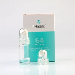 Hydra roller – 64 aiguilles pour anti-âge, lifting de la peau, soin des yeux, régénération cellulaire, affiner les pores