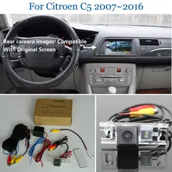 Car Rear View Camera Sets For Citroen C5 2007~2016 - Back Up Reverse Camera RCA & Original Screen