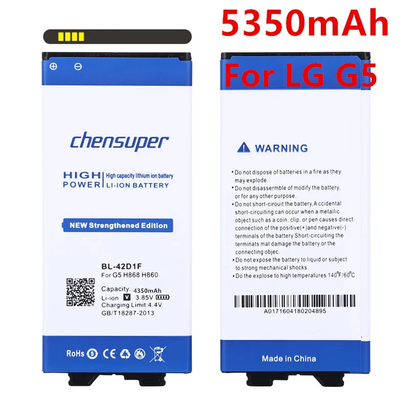 2023 new BL-42D1F 5350mAh Battery Use for LG G5 H868 H860N H860 F700K H850 H830 H820 VS987 Battery