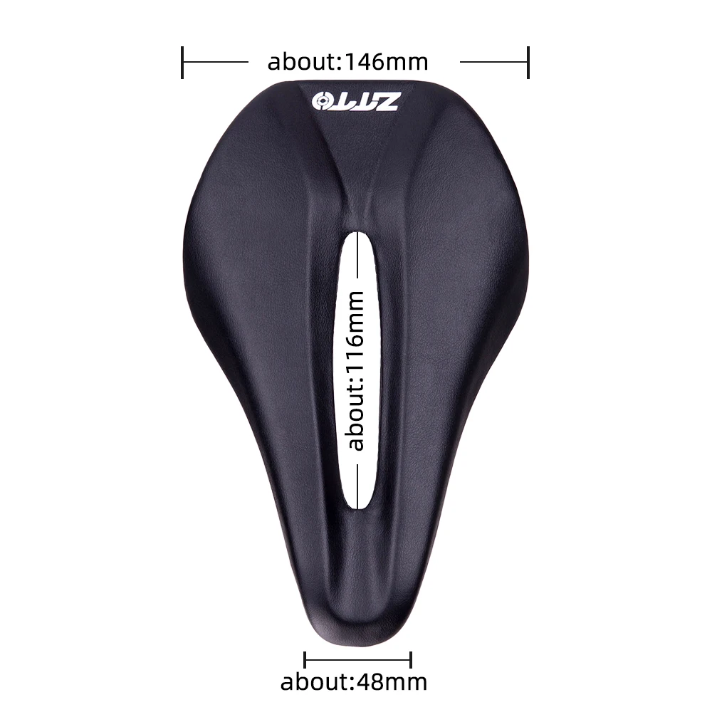 ZTTO MTB Road Bike Saddle Bicycle Ergonomic Short Nose Design Saddle Wide and Comfort Long Trip 146mm Ultralight TT Seat Hollow