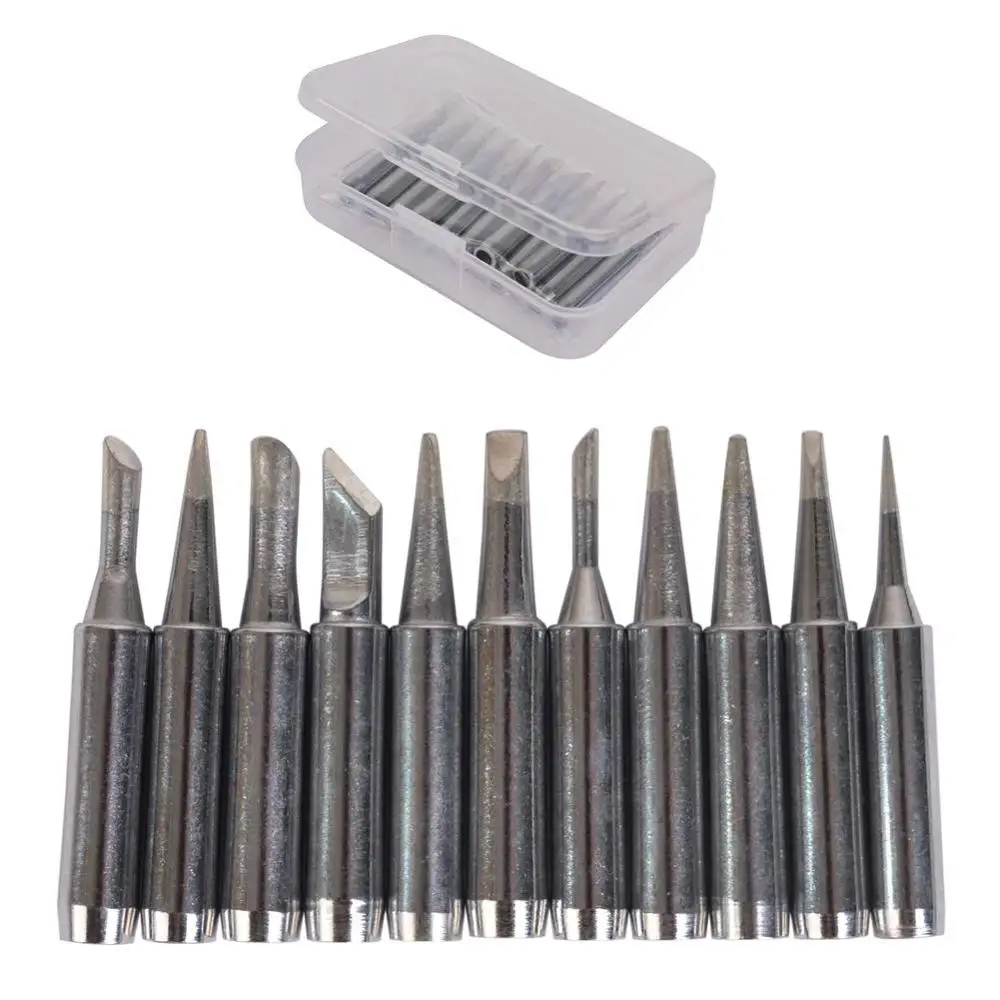 

10Pcs6.5MM /Lot Lead-free 900M T Screwdriver Soldering Iron Tips Set For 878d 852D 936d E60WT Saike Hakko Electric iron he