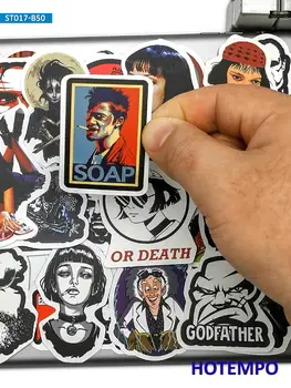 50 pièces, Autocollants de film classique, Mode rétro, Décalcomanies Graffiti mixtes, pour Laptop, Scrapbook, bagages, Skateboard, voiture, vélo, moto, casque, Autocollants de téléphone, jouets