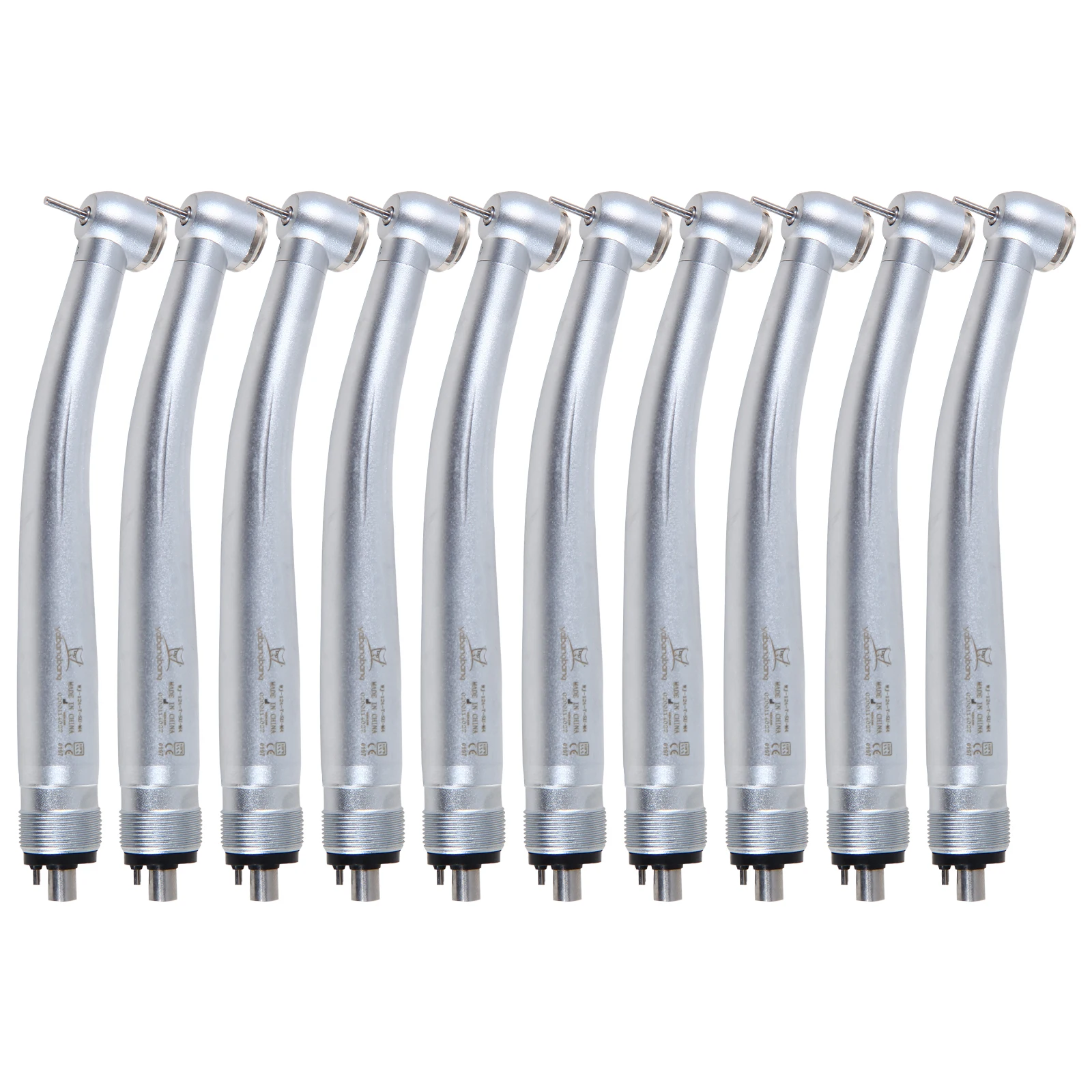 10 pcs Dental 4 Hole large Head Air Turbine High Speed Handpiece push button Large head stainless steel