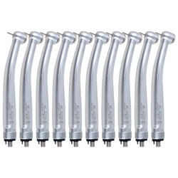 10 pcs Dental 4 Hole large Head Air Turbine High Speed Handpiece push button Large head stainless steel