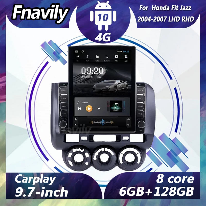 

Fnavily 9,7 "Android 10 автомобильная аудиосистема для Honda Fit Jazz LHD RHD видео dvd плеер радио автомобильные стереосистемы навигация GPS DSP BT 2004-2007