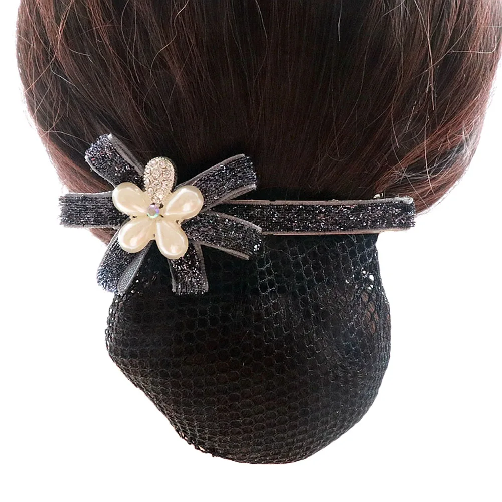 Hair Net Barrettes Women Professional Flight Attendant Hair Clip Hairgrip Decor For Lady Dance Office Headwear Valentine Gifts