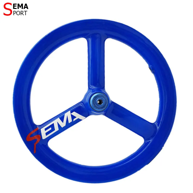 Carbon wheels SEMA-3X14 inch tri-spoke carbon with 6802 bearing for balance bike 14X  9 optional color high quality