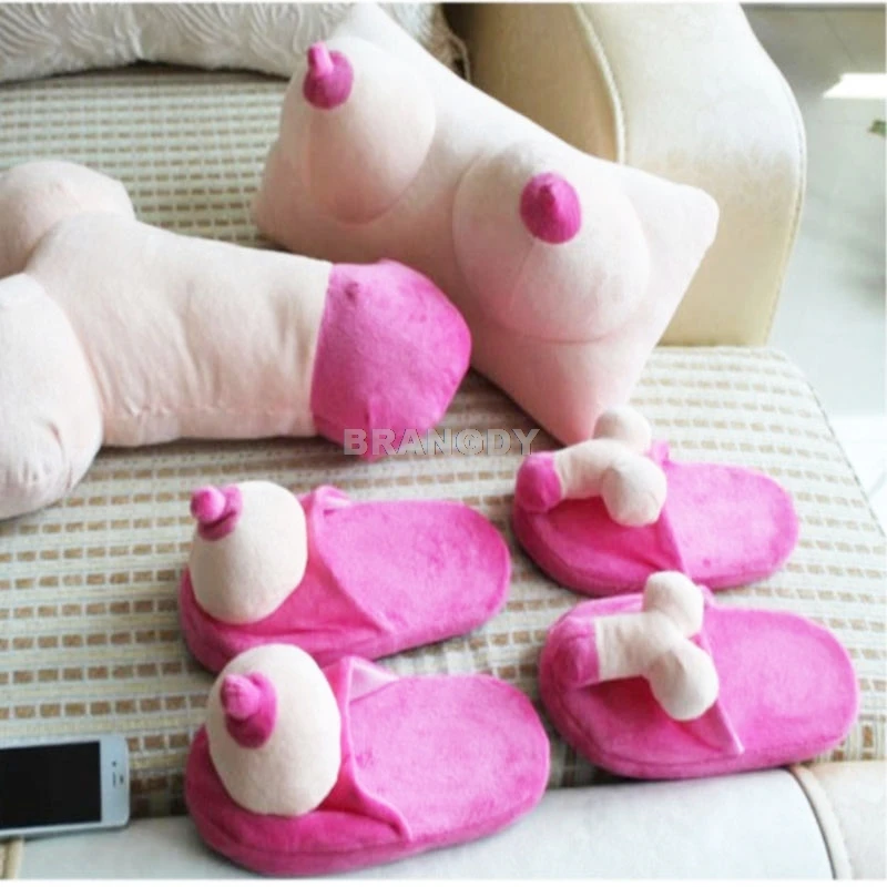 2021Woman Unicorn Slippers Winter Slippers Women Creative Fun Penis Home Slippers Warm Spring Funny Women Shoes Unicornio Shoes