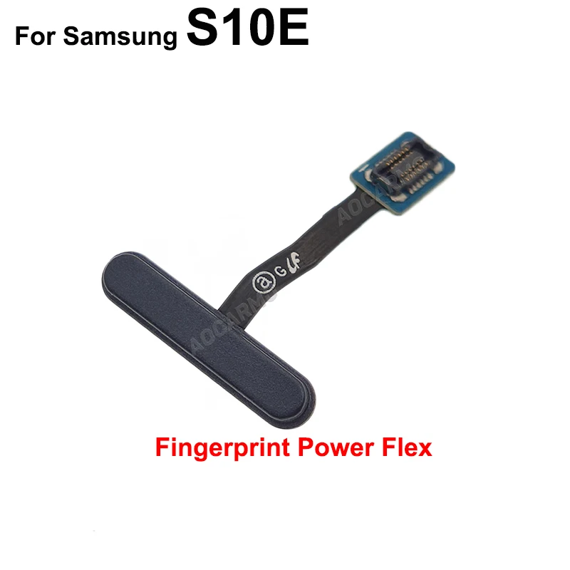 Aocarmo สำหรับ Samsung Galaxy S10e S10E ลายนิ้วมือเปิดปิดลงปุ่ม Flex Cable Replacement