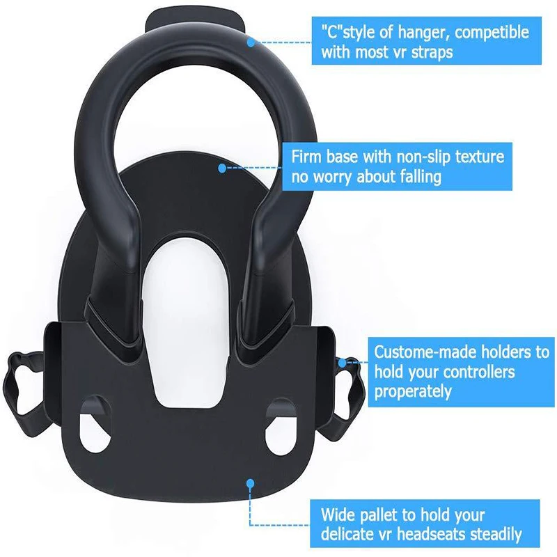 VR Stand Holder Storage Rack Mount for Oculus Quest 2 VR Headset and Wireless Controller for Oculus Rift S /HTC VIVE Plus/Pro
