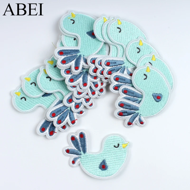 10pcs Cartoon Birds Patch Iron On Sew On Animal Stickers DIY Apparel Repair Badge Farbic Appliques for Jeans Backpack Coats