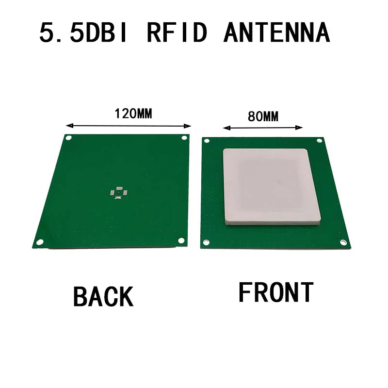 Gain 5.5dBi  Size 120*120mm UHF RFID 860-960Mhz Ceramic Antenna For Reader Module With SMA Connecter And 15CM Cable Length