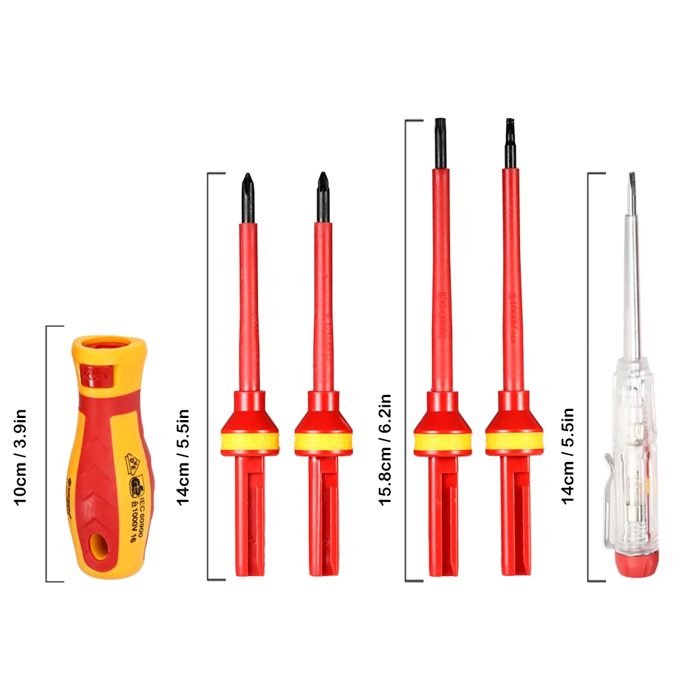 High Precision Impact Torx Screwdriver Set Plug-pull tip Insulated Electric Screwdriver Torx Bit Set Car Repair Tools