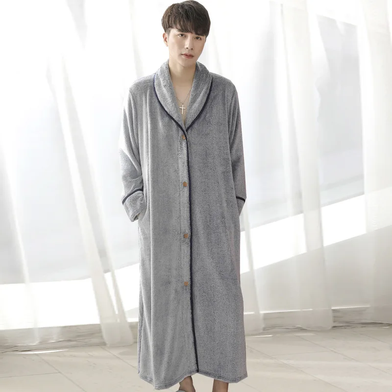 Night Gown New Arrival Autumn Winter Unisex Bathrobes Thick Flannel Fat High Quality Pajamas Bridesmaid Robes Kimono