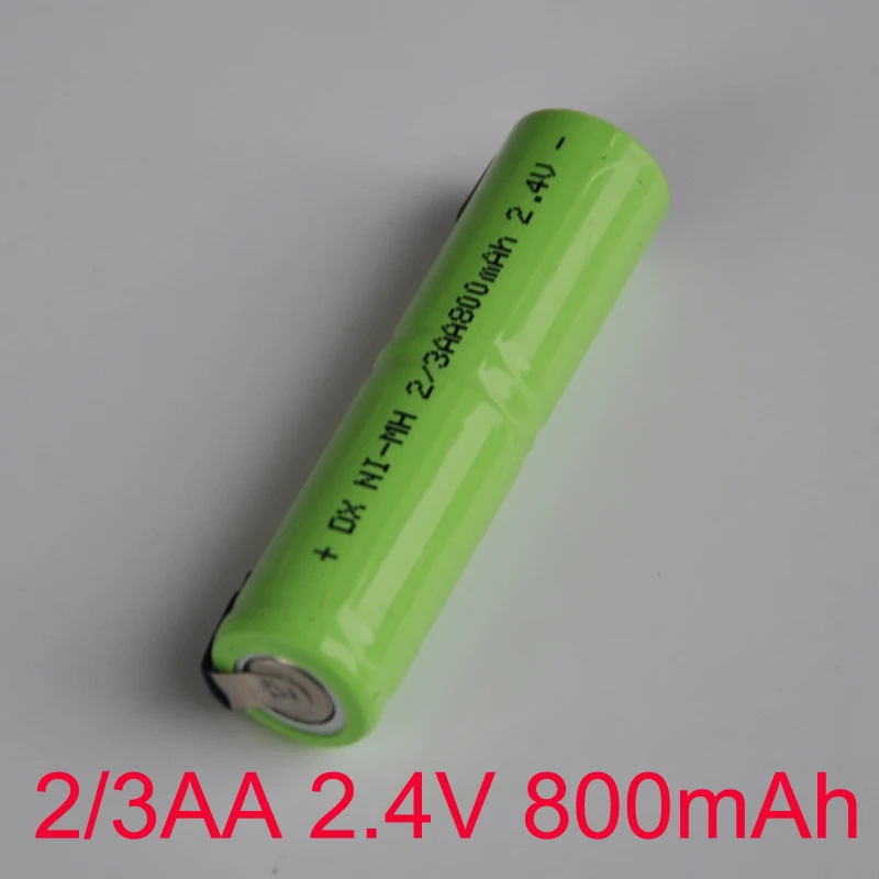 1-5PCS 800MAH 2.4V 2/3AA NI-MH battery pack Ni Mh cell with welding pins for electric razor shaver