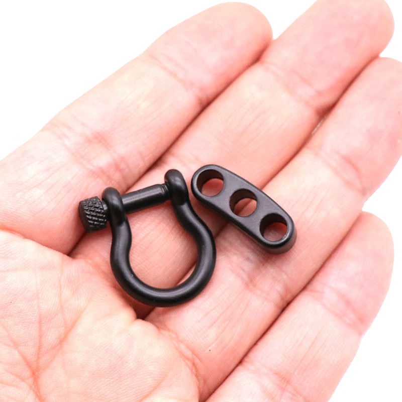 3PCS High quality Alloy Adjustable O Shape Anchor Shackle EDC Outdoor Survival Rope Paracord Bracelet Buckle For Outdoor Sport