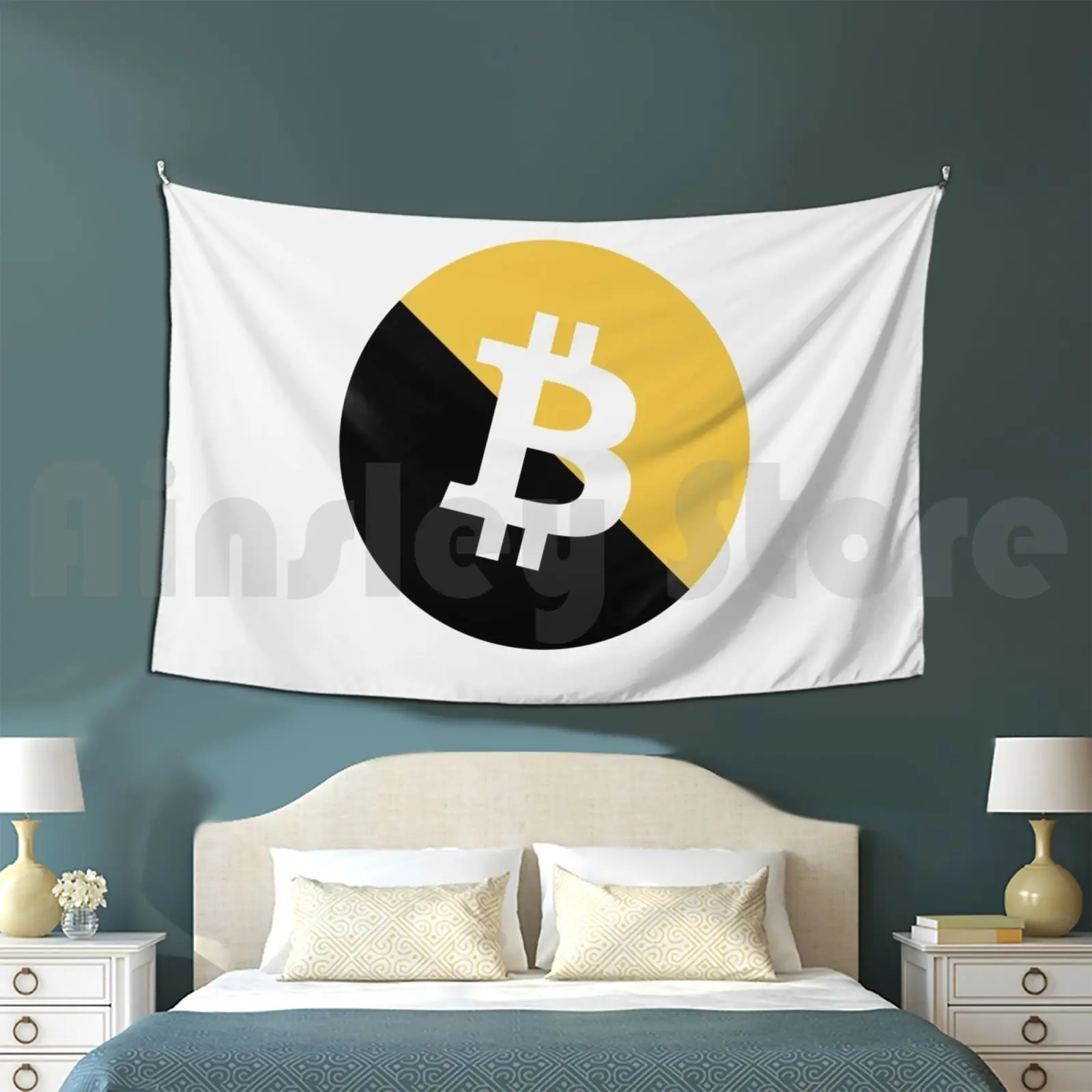 Tapestry Crypto Anarchy Capitalism Symbol Border Hat Libertarian Ancap Crypto Cryptocurrency Btc