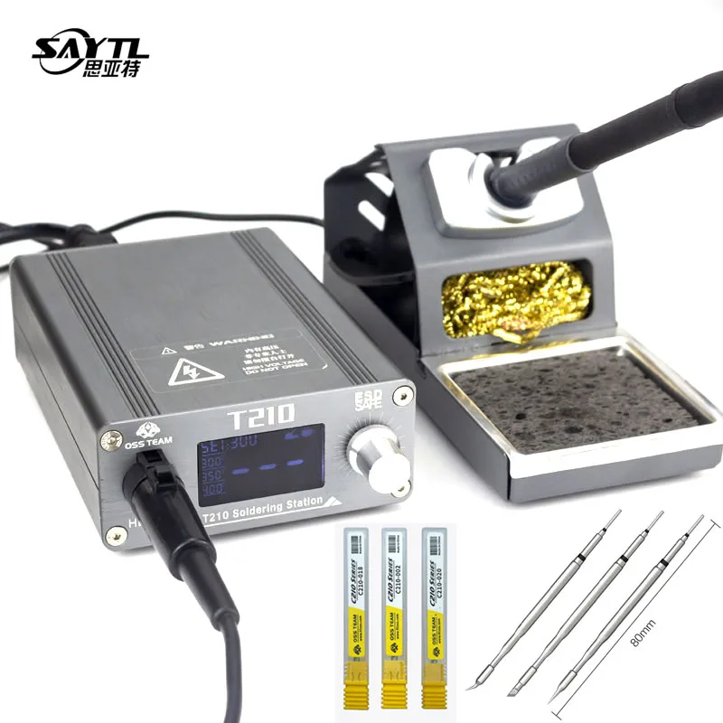 OSS T210 soldering station Lead-free 2S Rapid Heating Soldering Iron Kit 75W Power Heating System With C210 soldering iron tip