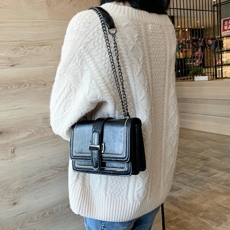 Vintage PU Leather Women Crossbody bags 2022 New Fashion Ladies Cluthes Messenger Shoulder Bag Luxury Design Female Purses