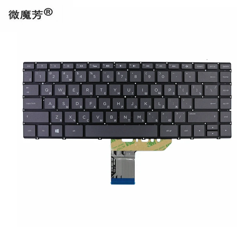 new Russian RU Version Keyboard For Samsung Latitude X360 14-ba000 14-ba100 14m-ba000 Laptop , Black , without Frame, NO Backlit