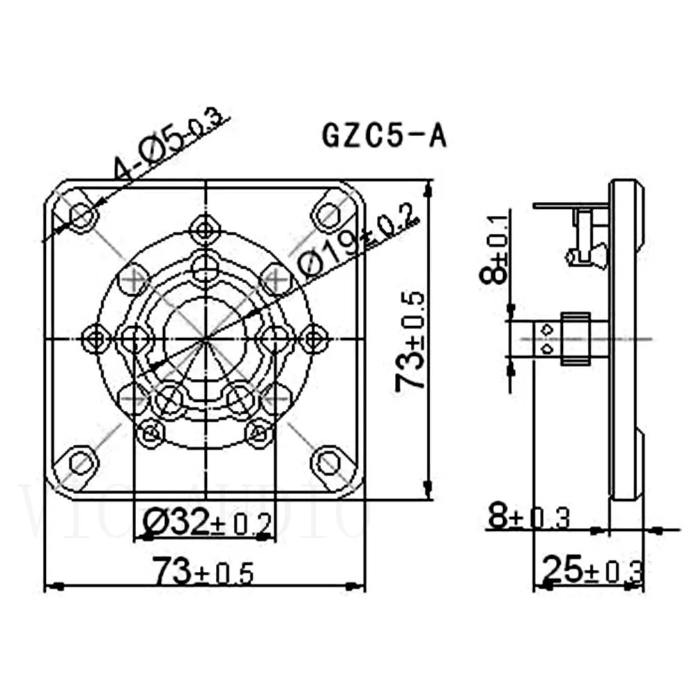 1 قطعة U5G 5 دبابيس السيراميك أنبوب المقبس GZC5-A ل 4-400A 4-125 3-500Z 4-400 فراغ مُضخّم صوت لتقوم بها بنفسك الصوت HIFI