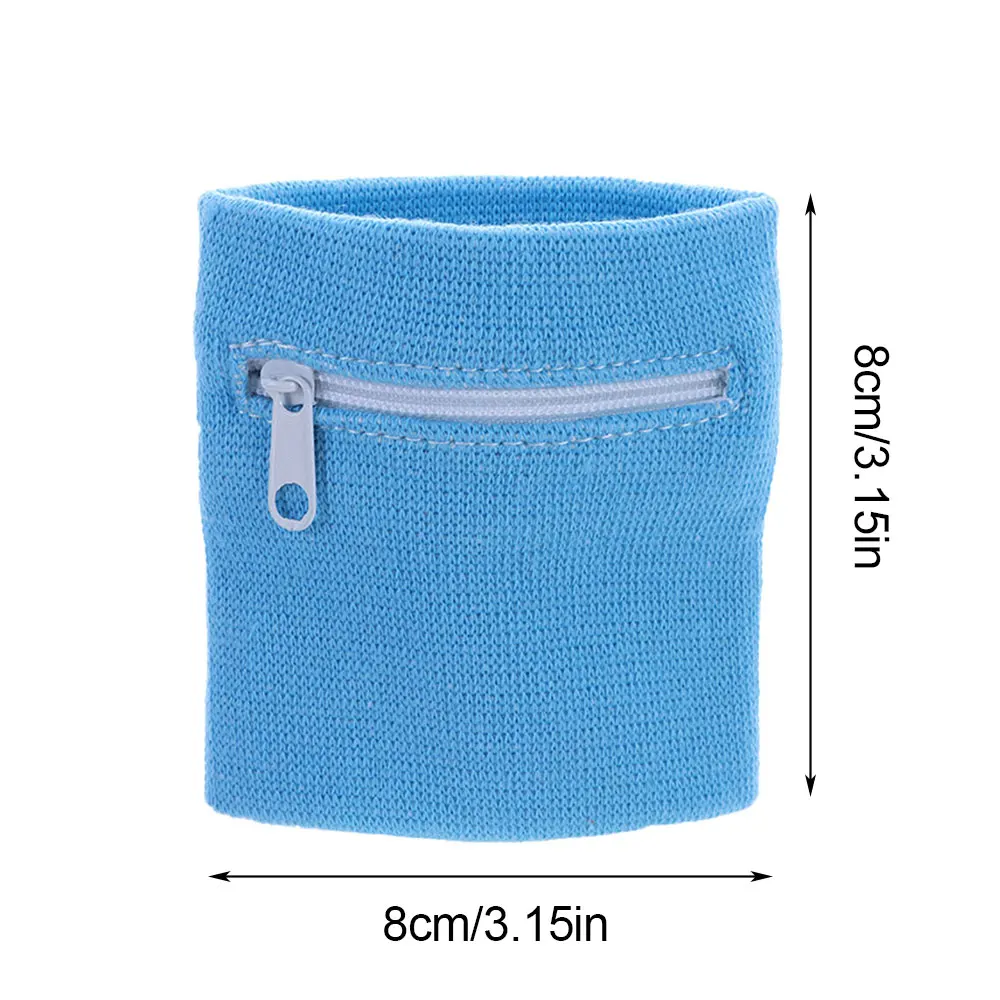 Mini Unisex Soft Zipper Wrist Band Sport Wrist Purse Bag Running Wrist Protection Outdoor Gym Key Pocket Bike Wallet Safe