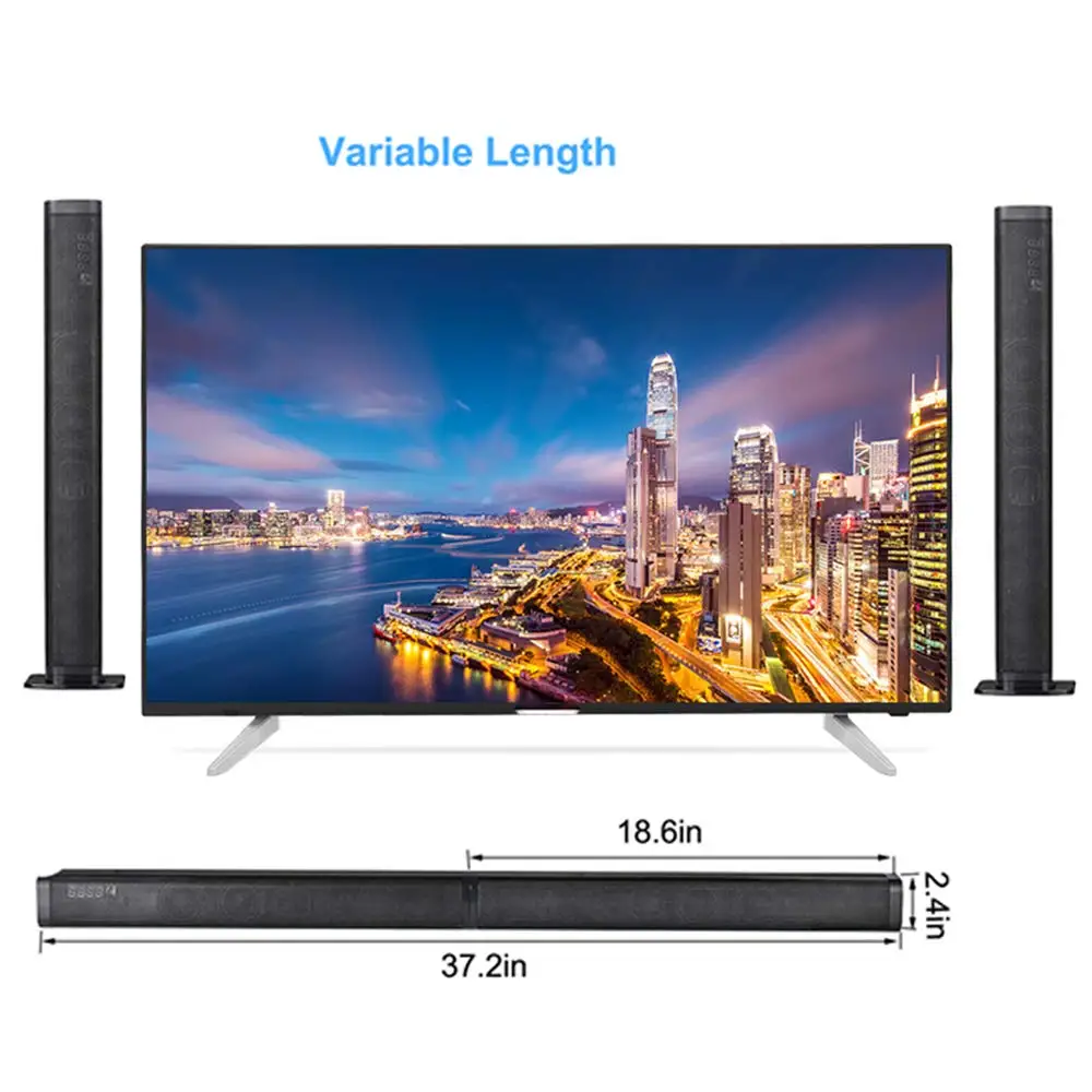 Sounderlink Wireless Detachable Bluetooth TV 37 inch Soundbar Speaker Home Theater Support Optical SPDIF AUX HDMI-Compatible