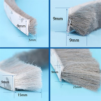 3Meters/5Meters Brush Strip Self Adhesive Door Window Sealing Strip Home Door Window Sound Insulation Wind-proof Strip Gasket