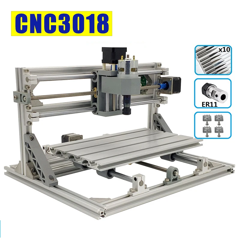 Mini máquina de gravação a laser cnc 3018 gravador a laser diy hobby ferramentas corte grbl para madeira pcb pvc mini roteador cnc3018