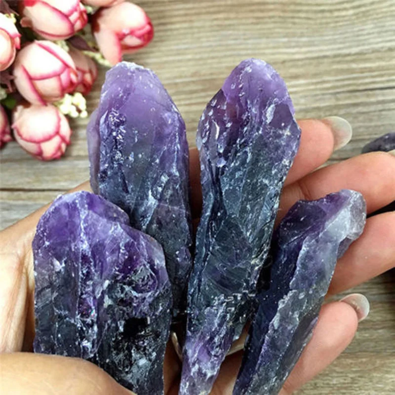 

Natural Rough Amethyst Quartz Crystals Stones Aquarium Decoration