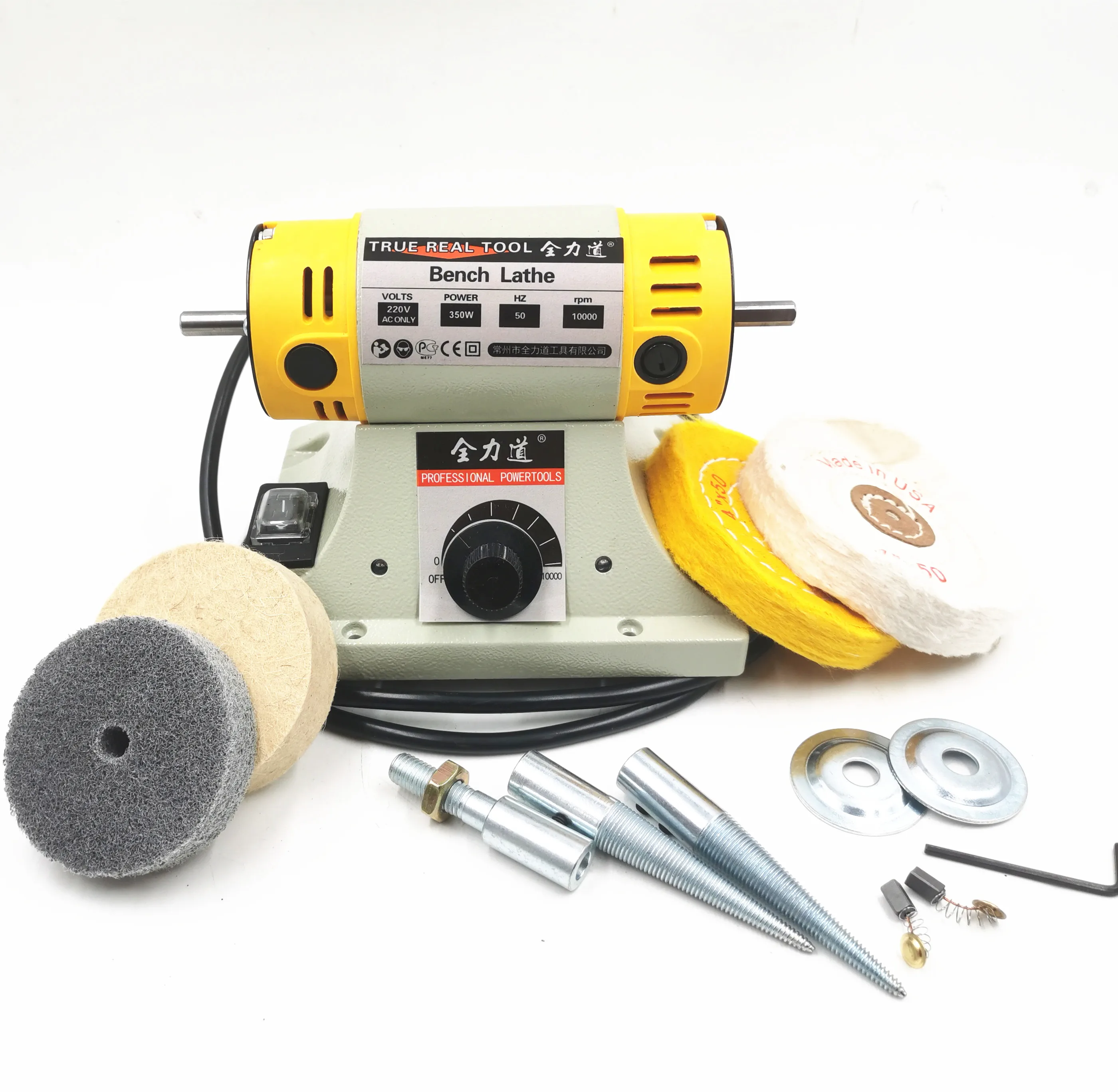 110V / 220V 350W เครื่องขัดสำหรับ DIY งานไม้ JadeJewelry ทันตกรรม Bench เครื่องกลึงเครื่องบดเครื่อง