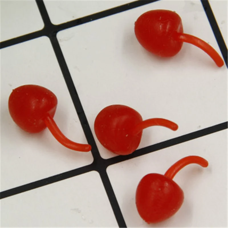 20pcs Cute Miniature Fruit Toys Artificial simulation Cherry For Dollhuose Accessories Kitchen Play Toys