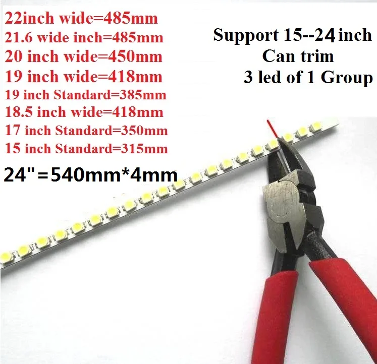 LED backlight kit 540mm,work for 15