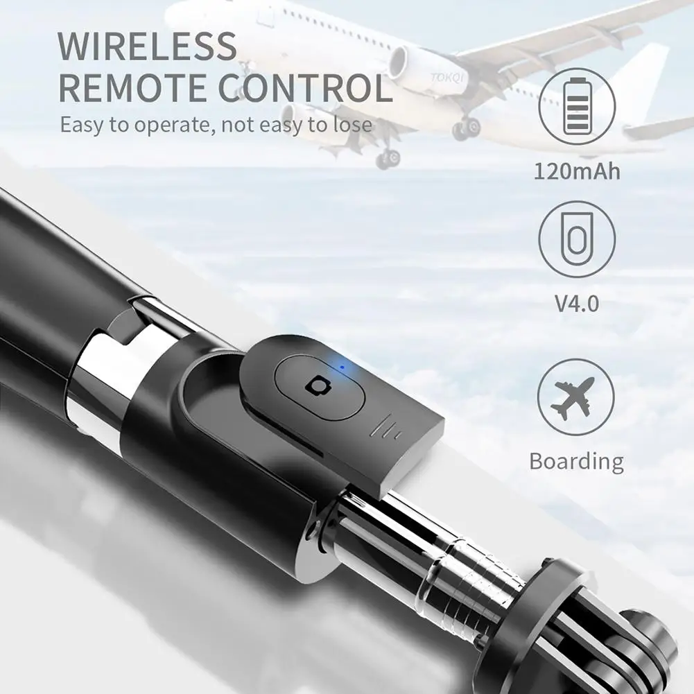 حامل ثلاثي متنقل Selfie عصا للهاتف المحمول صور التقاط بث مباشر قابلة للشحن بلوتوث التحكم عن بعد حامل ثلاثي القوائم القطب هواتف رخيصة شحن مجاني 2022