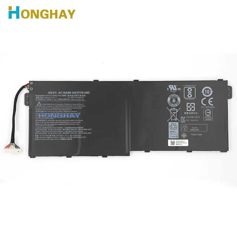 Honghay Original AC16A8N 4ICP7/61/80 Laptop Battery For Acer Aspire V17 V15 Nitro BE VN7-593G VN7-793G Akku free ship