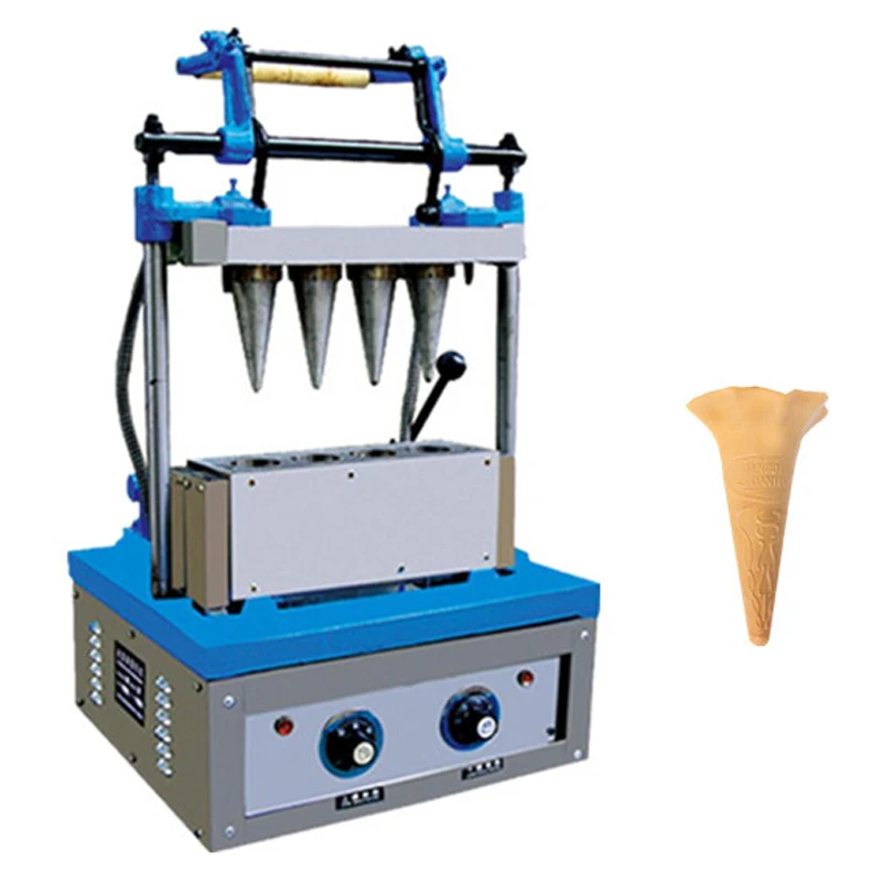 

Ice Cream Cone Machine Fully Automatic Egg Tray Machine 4 Head Cone Ice Cream Wafer Machine Crispy Crust Machine DST-4