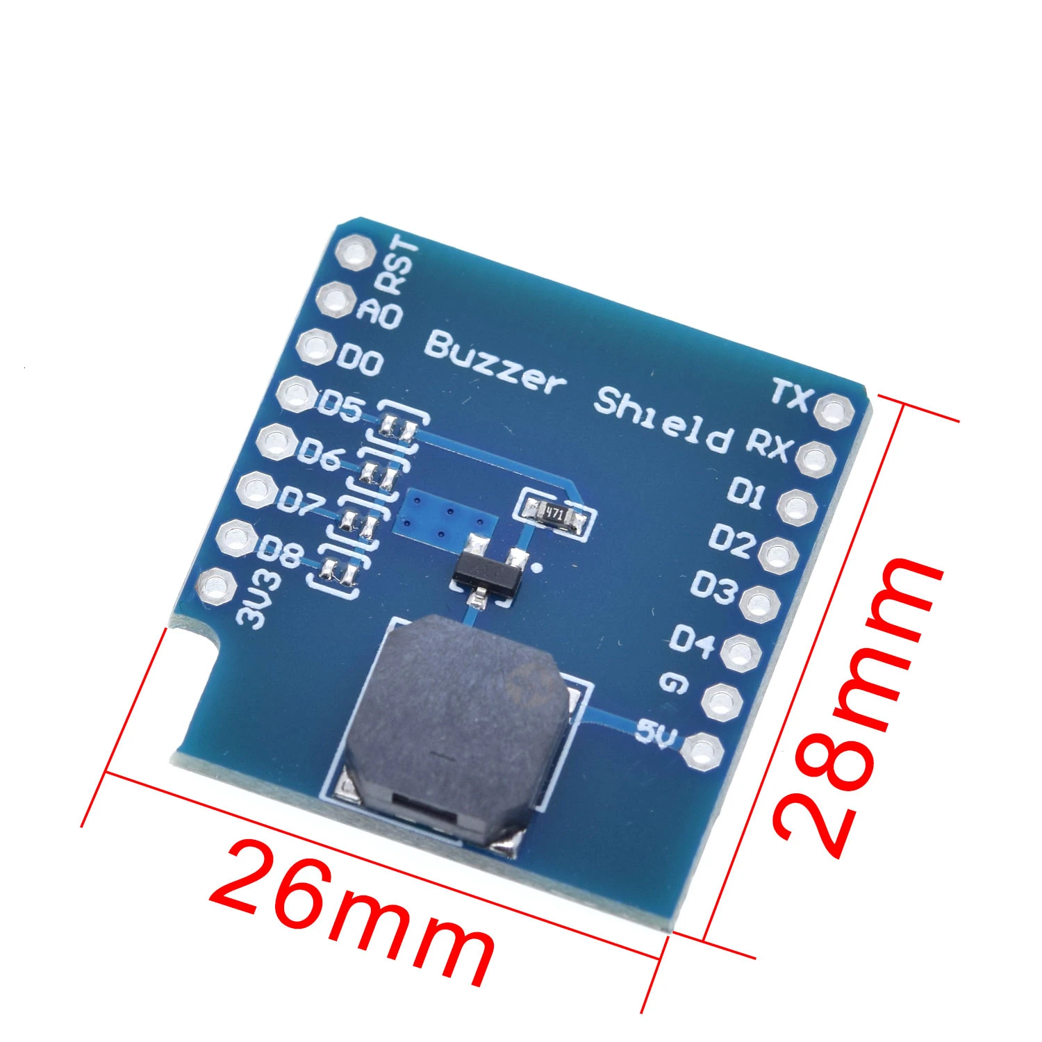 TZT-Buzzer Shield para WEMOS D1 Mini, V1.0.0
