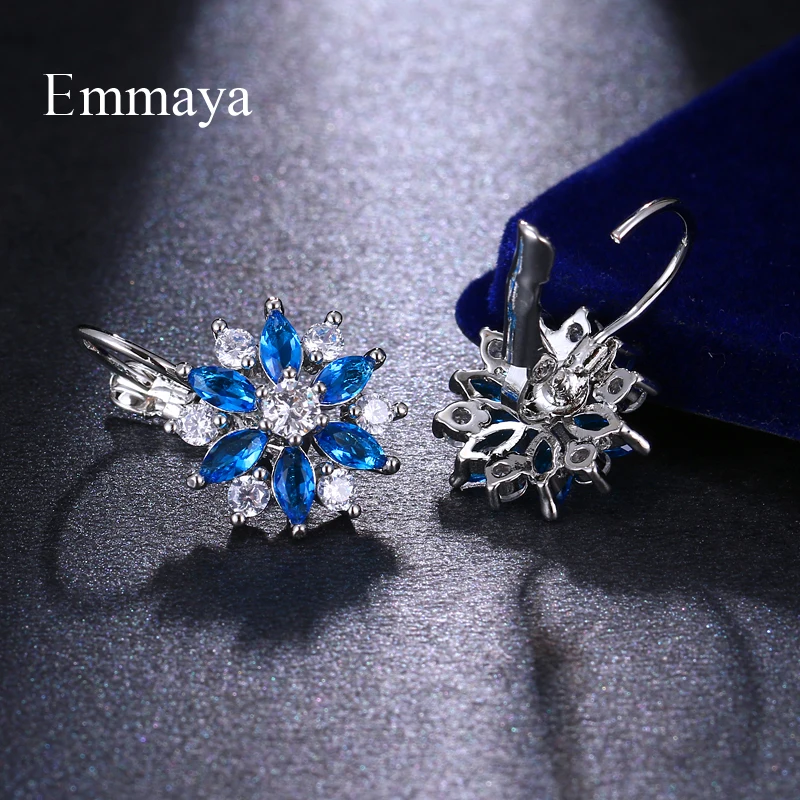 Emmaya New Fashion Design For Female Sunflower Appearance Cubic Zircon Delicate Earring Charming Jewelry In Party Decoration