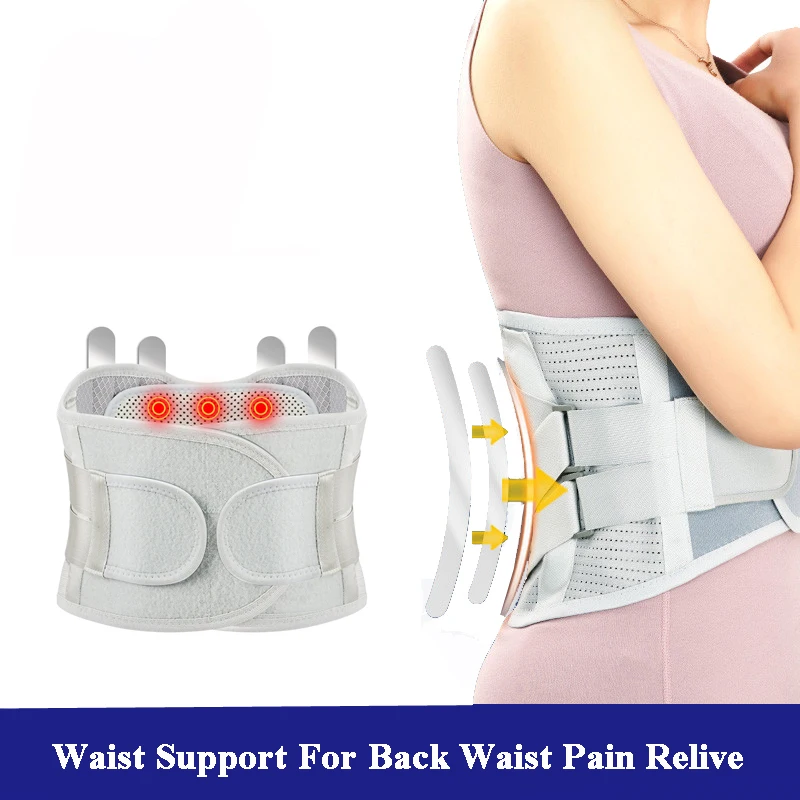 Women Orthopedic Steel Plate Waist Support Corset Tourmaline Self-heating Lumbar Back Belt Posture Corrector Brace XXL