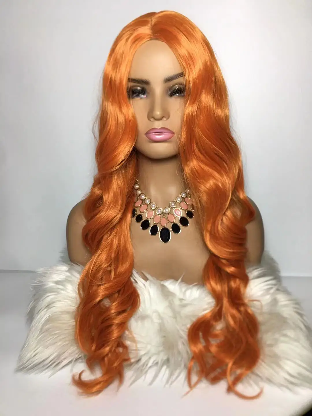 20inches synthetic wig with machine made closure