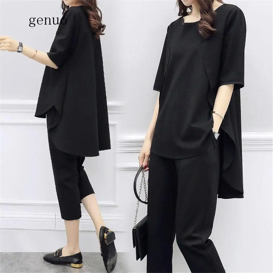Spring Large Size 5xl 2 Piece Set Women Casual Tops+pants Female Costume Tracksuit Woman Suit